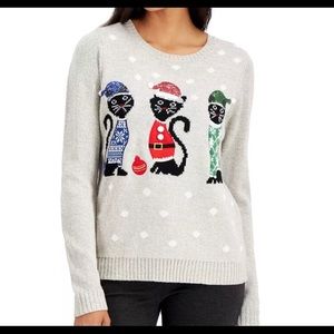 NWT! Karen Scott “Cats in Sweaters” Holiday Sweater